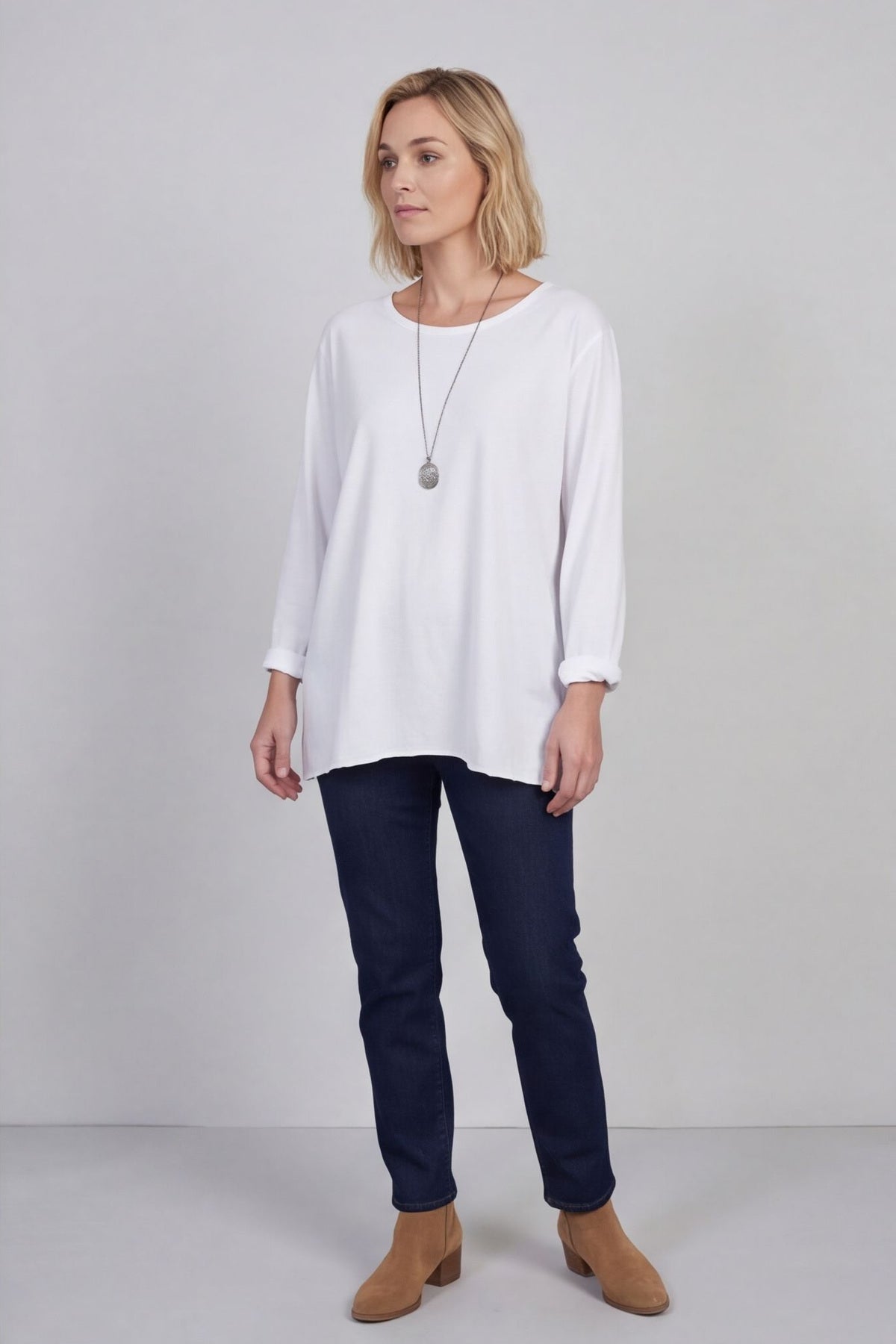 Amber Cotton Top White – image 3 of 6