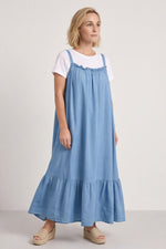 Zennor Denim Strap Dress Mid Denim Mid Denim - Zennor Denim Strap Dress Mid Denim – image 2 of 3