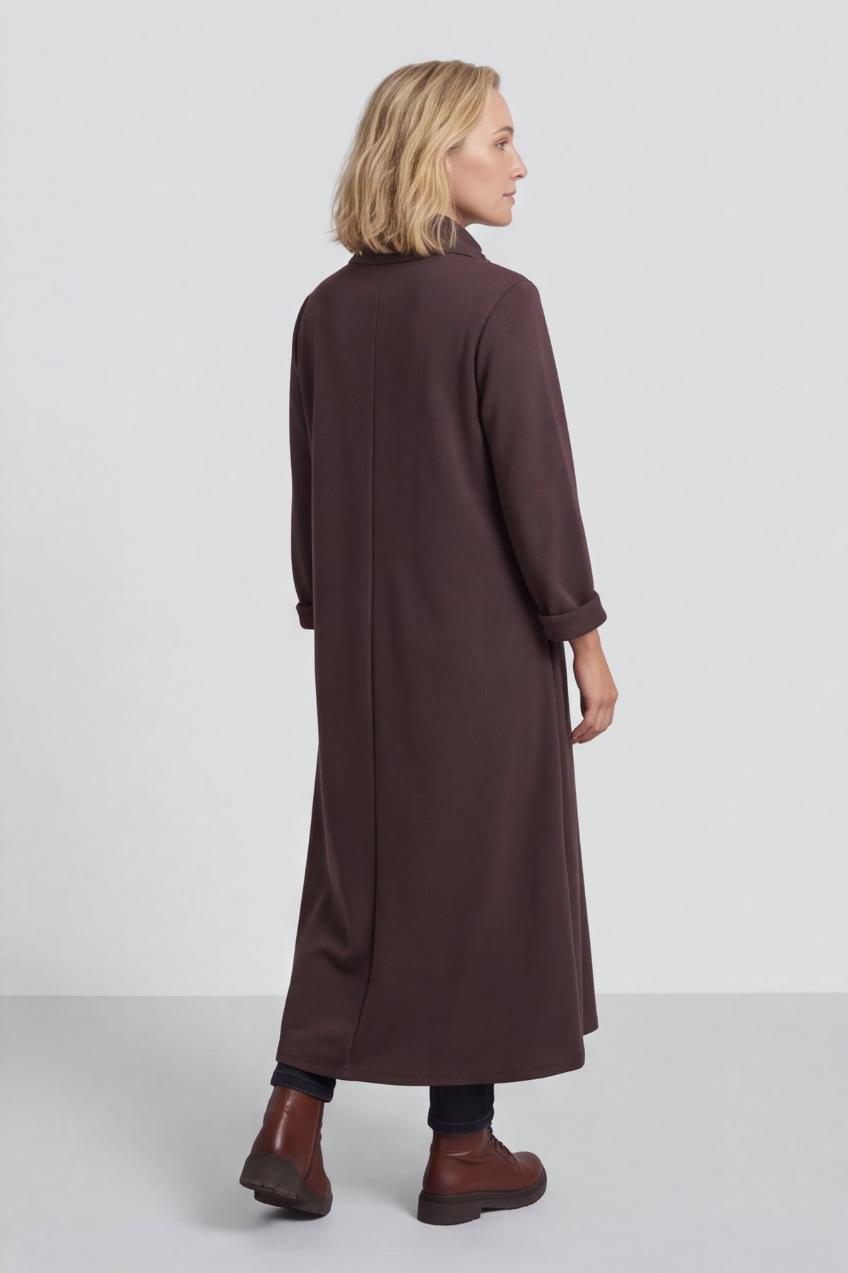 Wanda Zip Polo Cotton Dress Cocoa – image 3 of 6