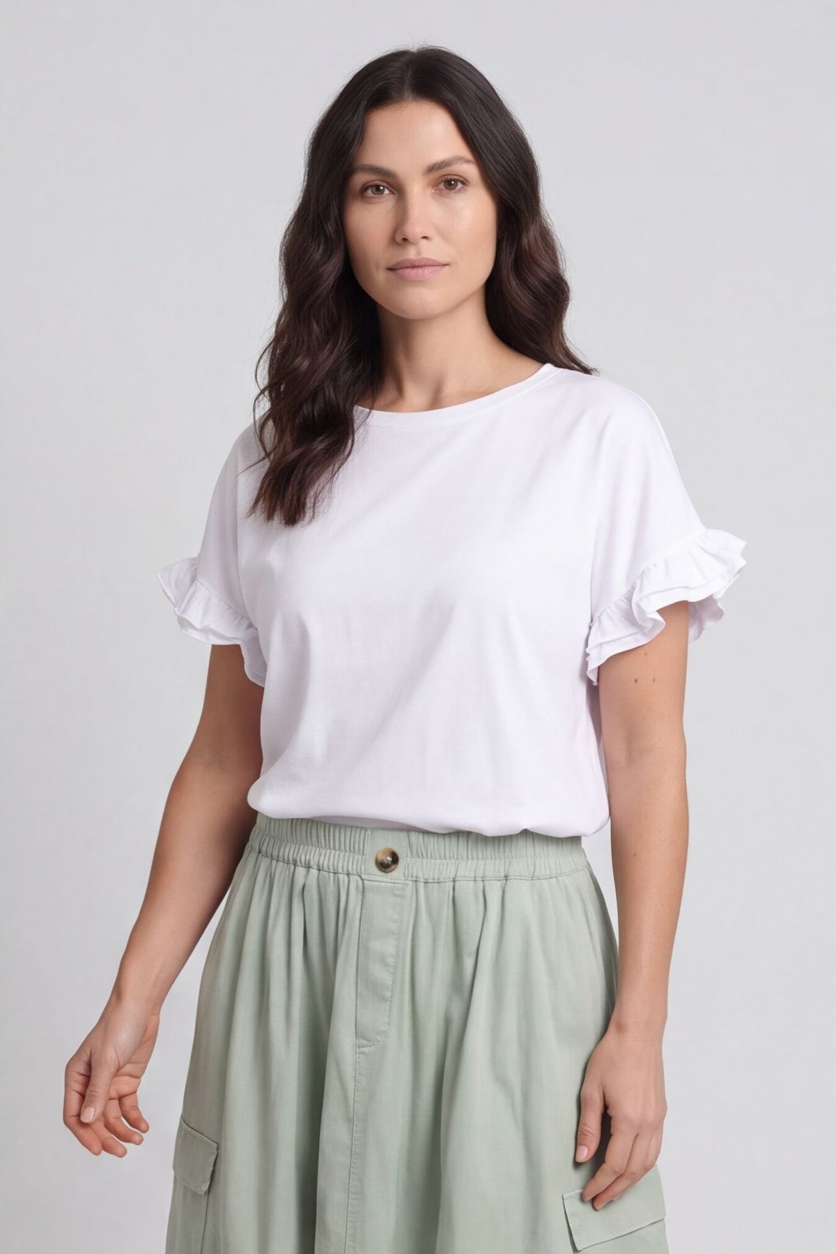 Myrna Cotton Skirt Sage Green – image 3 of 3
