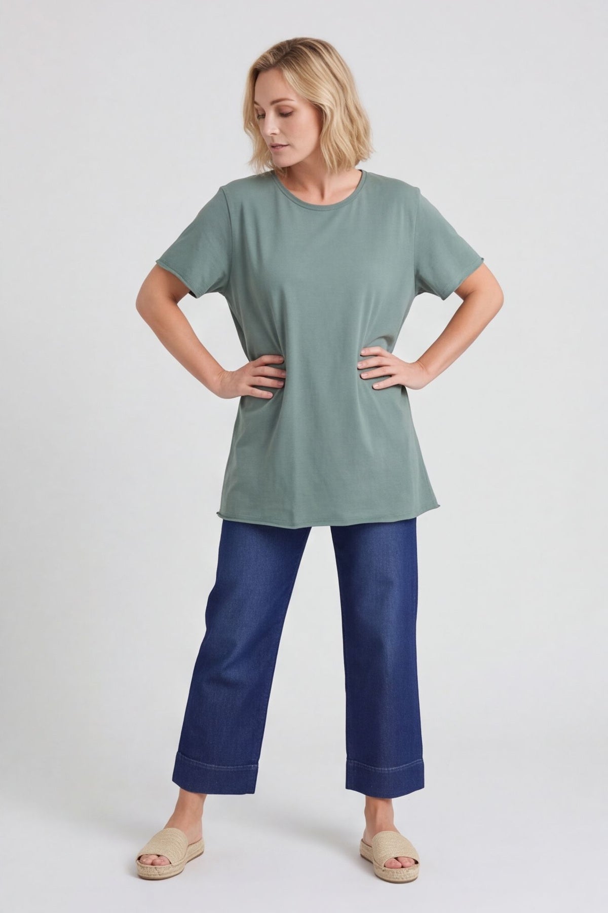 Steffani Cotton Top Khaki – image 3 of 5