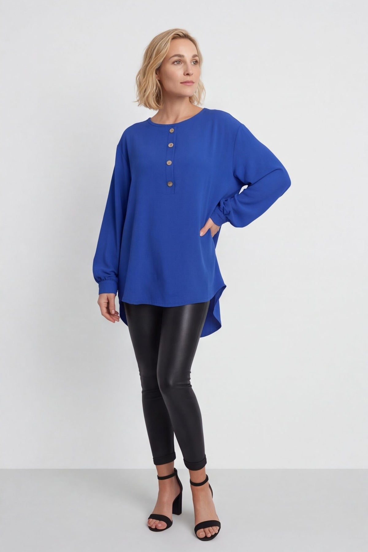 Elianna Button Top Cobalt – image 2 of 5