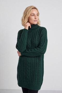Moira Polo Knitted Jumper Bottle Green – image 3 of 6