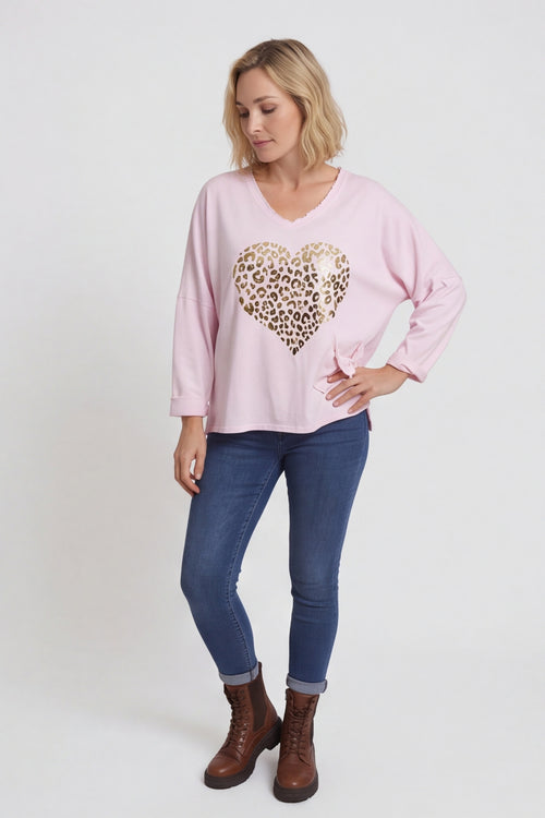 Cherie Heart Cotton Top Pink – image 3 of 5