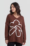 Roxanna Flower Knitted Jumper Cocoa – image 3 of 6