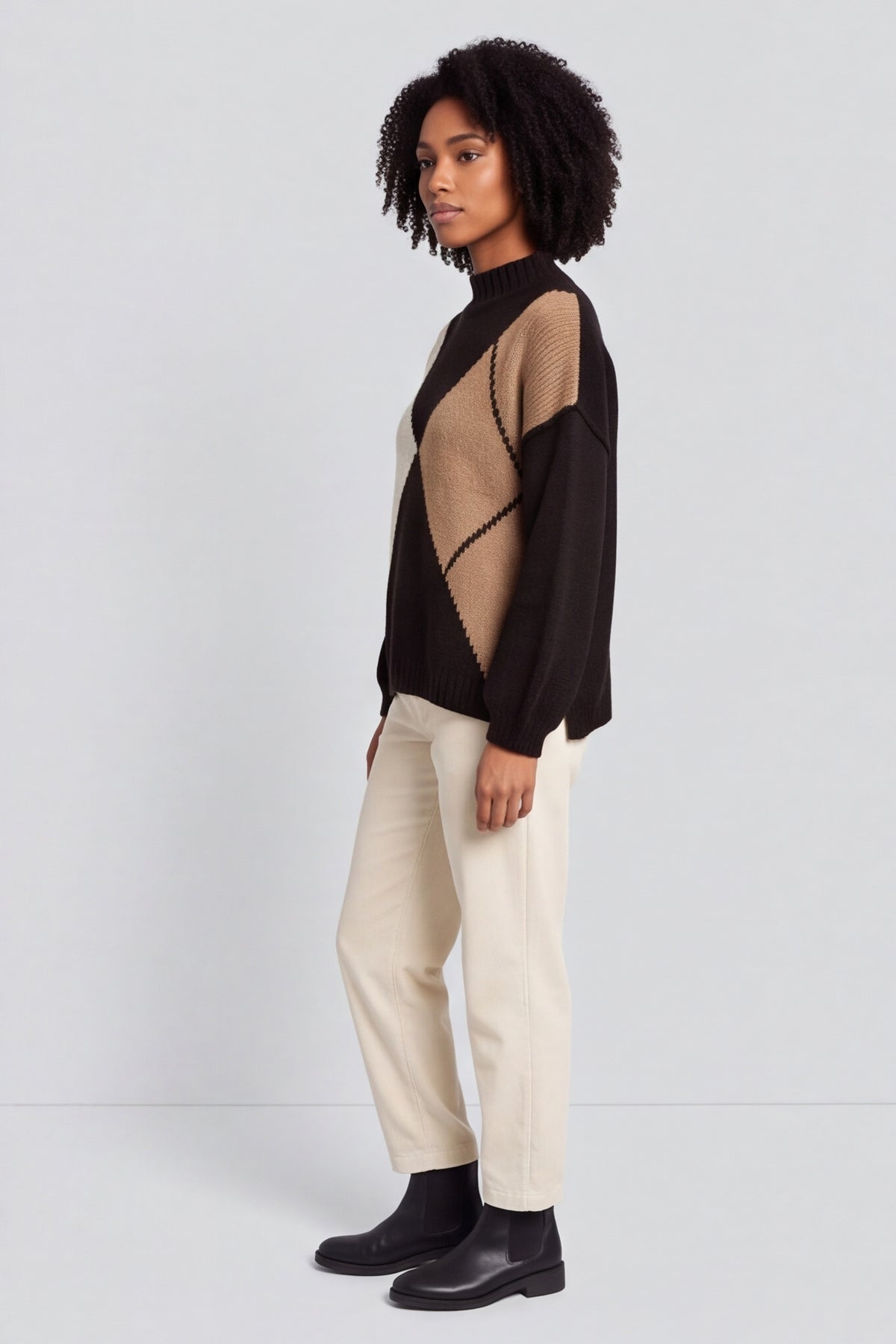 Rodina Argyle Knitted Jumper Cocoa – image 3 of 6