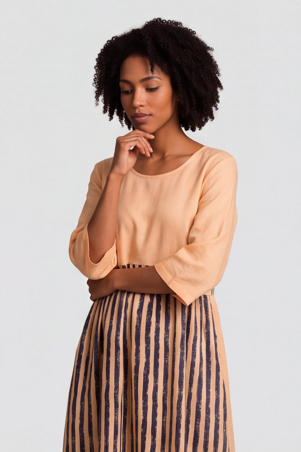 Maia Stripe Linen Dress – image 3 of 6