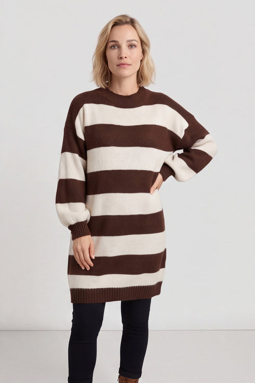 Osanna Stripe Knitted Jumper Cocoa – image 3 of 6