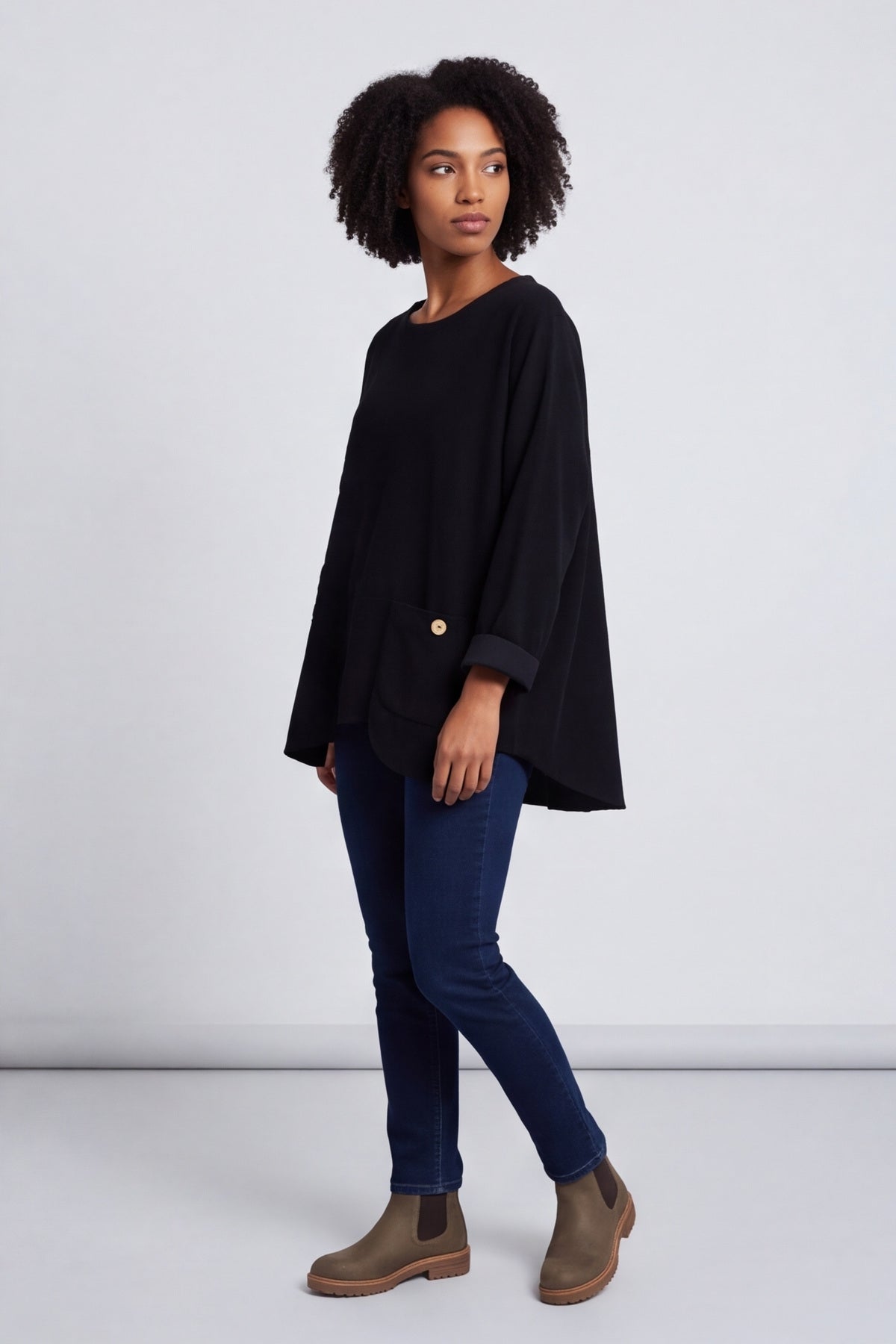 Jessa Needlecord Top Black – image 3 of 6