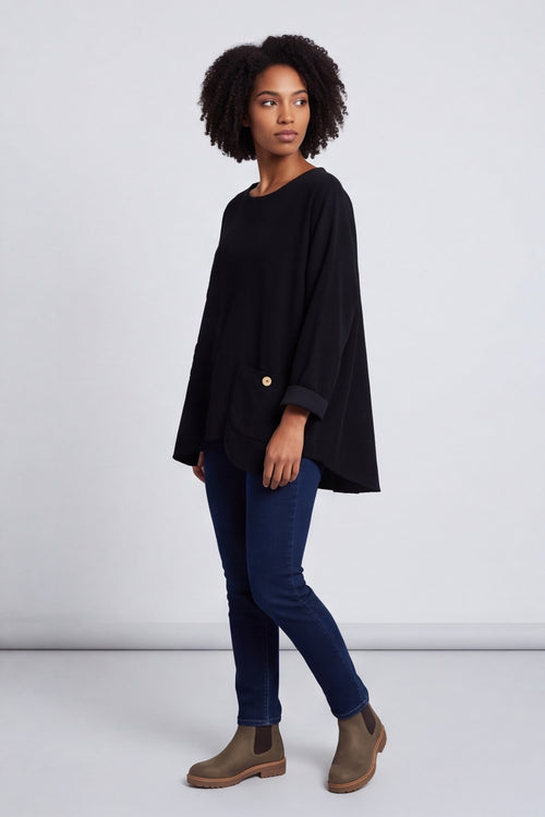 Jessa Needlecord Top Black – image 3 of 6