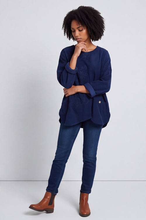 Jessa Needlecord Top Navy – image 3 of 6