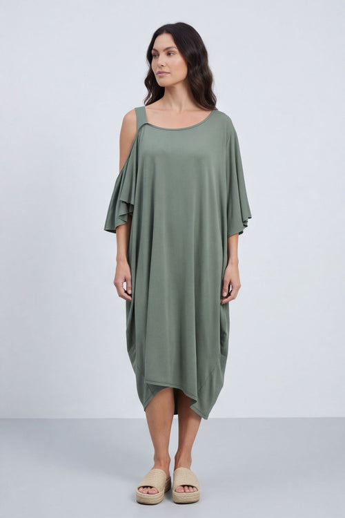 Dionne Dress Khaki – image 3 of 6
