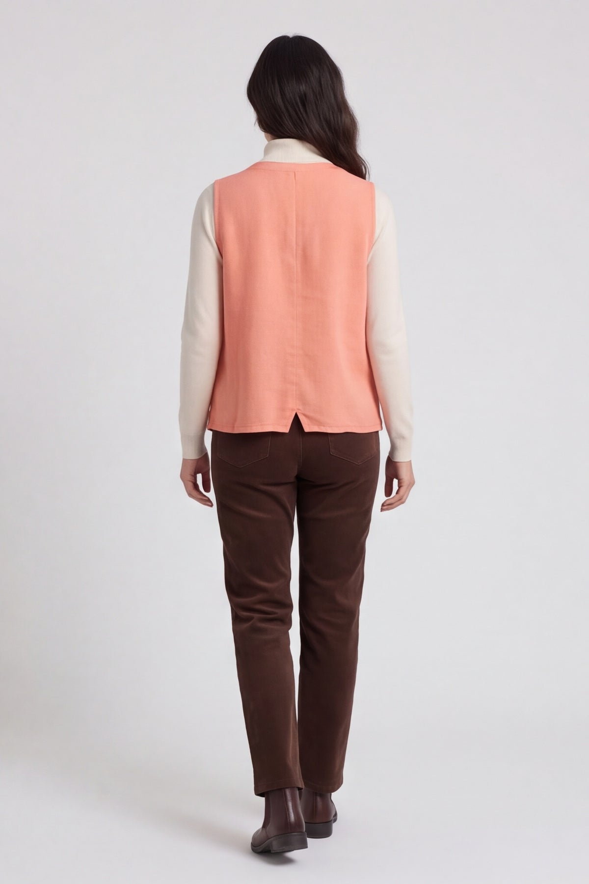 Maryam Linen Waistcoat Orange – image 3 of 3
