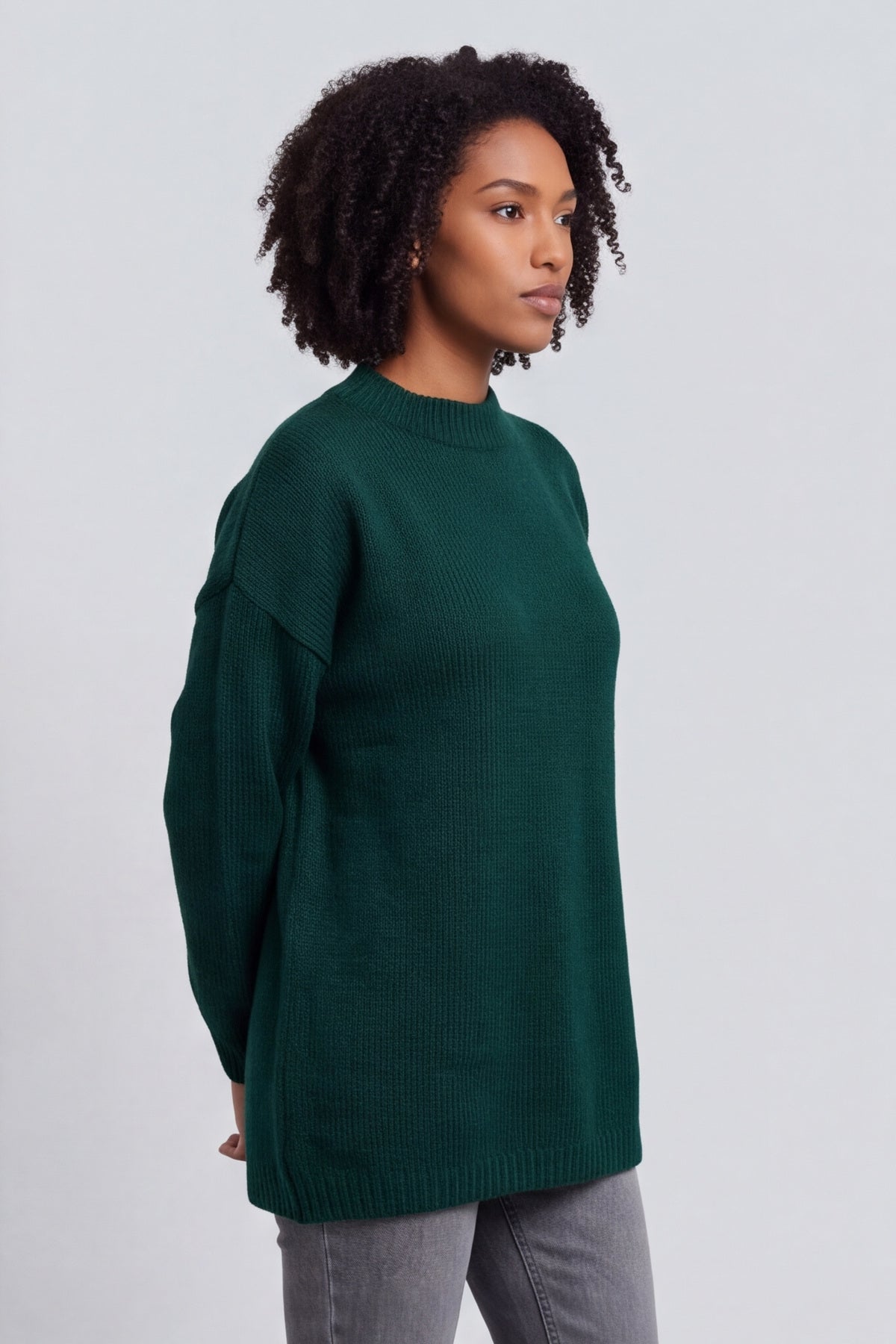 Elaine Knitted Jumper Bottle Green – image 3 of 6