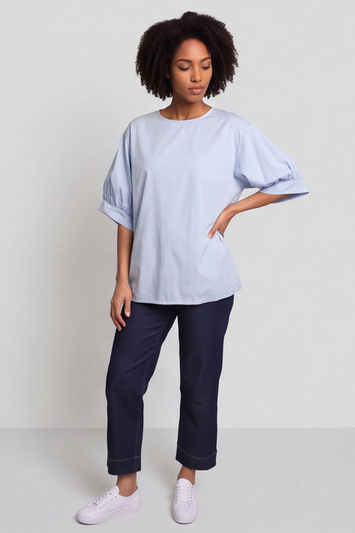 Lallie Cotton Top Light Blue – image 3 of 4