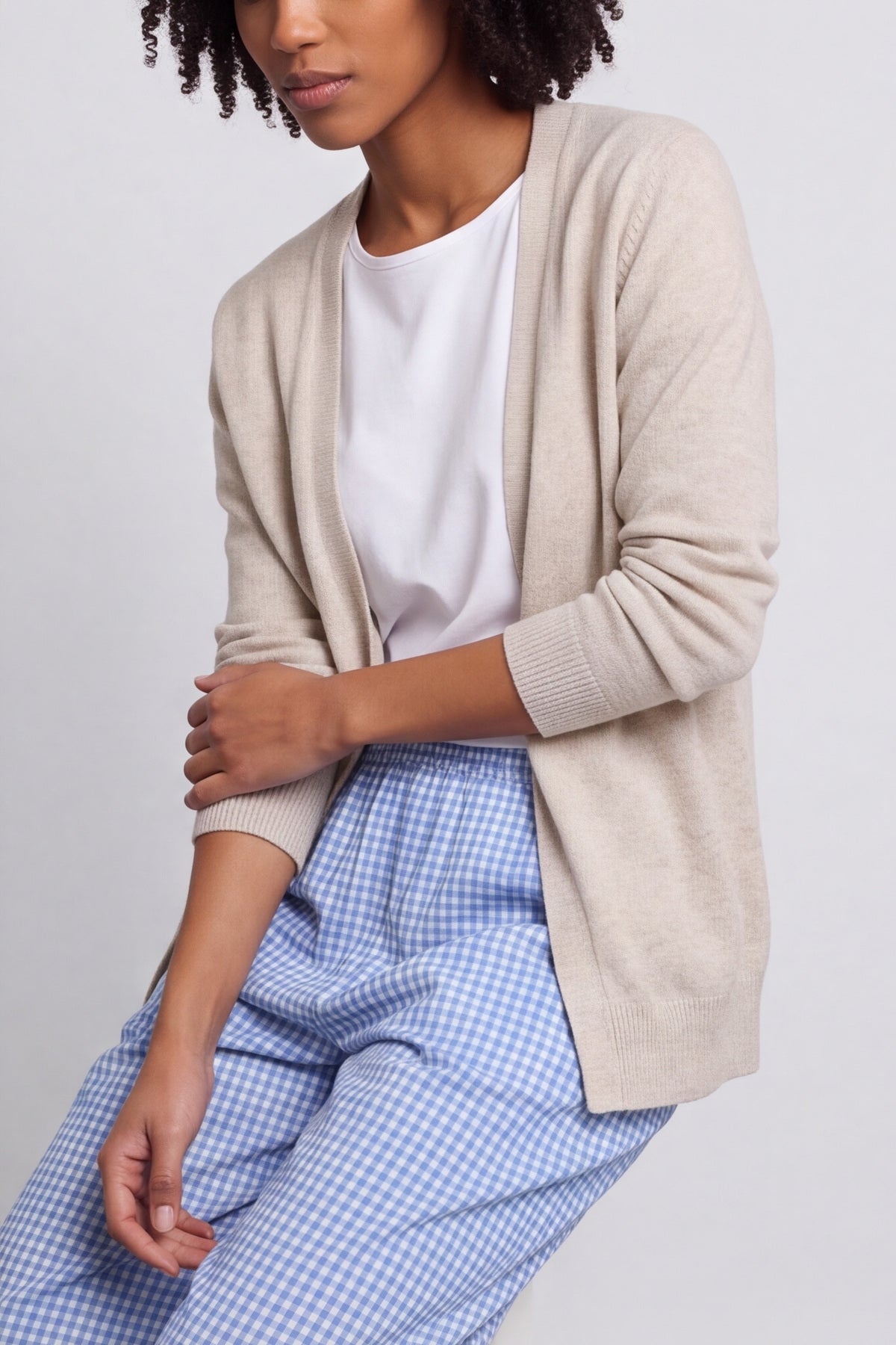 Cataleya Gingham Cotton Trousers Powder Blue – image 3 of 6