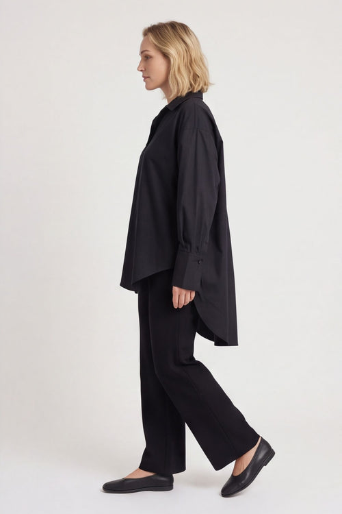 Natalie Cotton Shirt Black – image 3 of 6