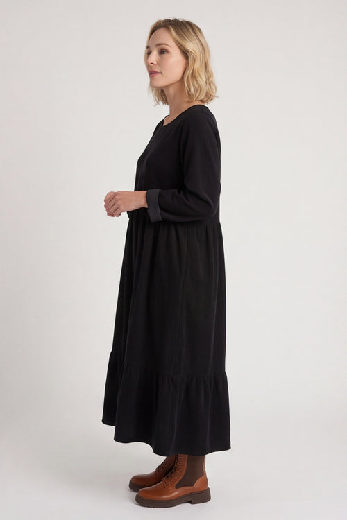 Sheena Needlecord Dress Black – image 3 of 6