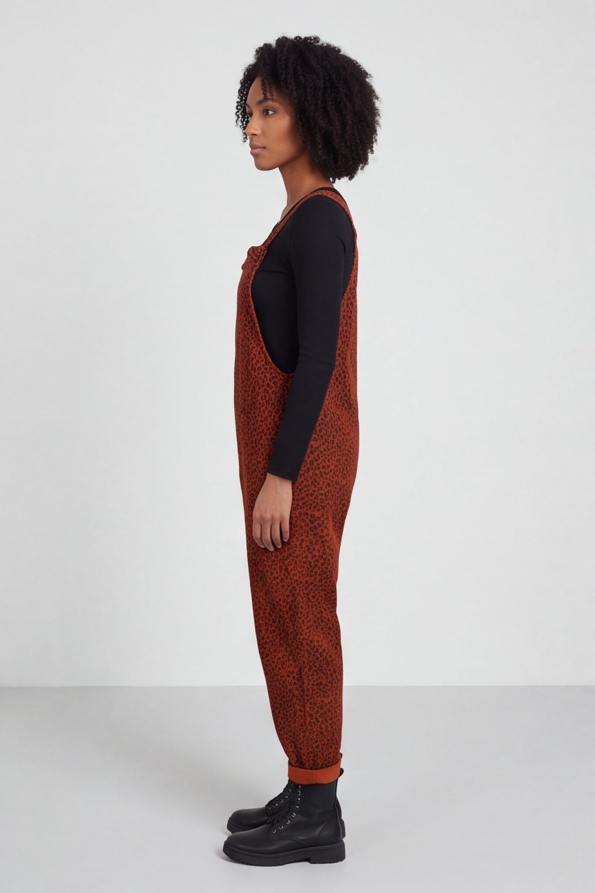 Pabo Leopard Needlecord Dungarees Burnt Orange – image 3 of 6