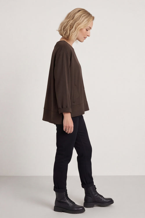 Laurissa Cotton Top Cocoa – image 2 of 5