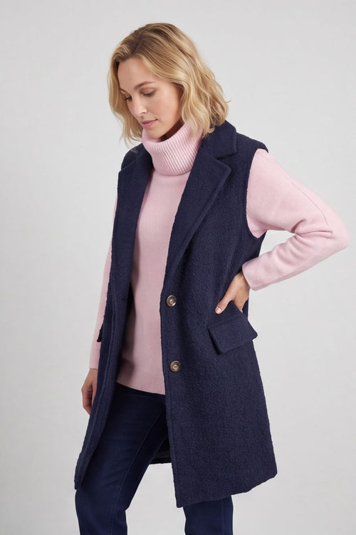 Nori Boucle Gilet Navy – image 3 of 5