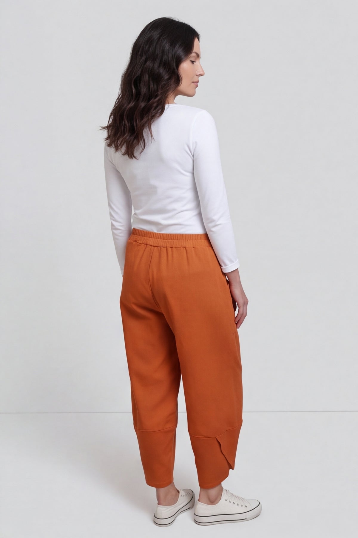 Jerilyn Cotton Trousers Burnt Orange – image 2 of 4