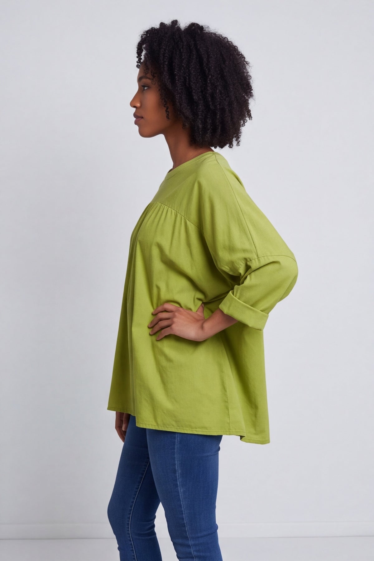 Dianne Cotton Top Green – image 3 of 6