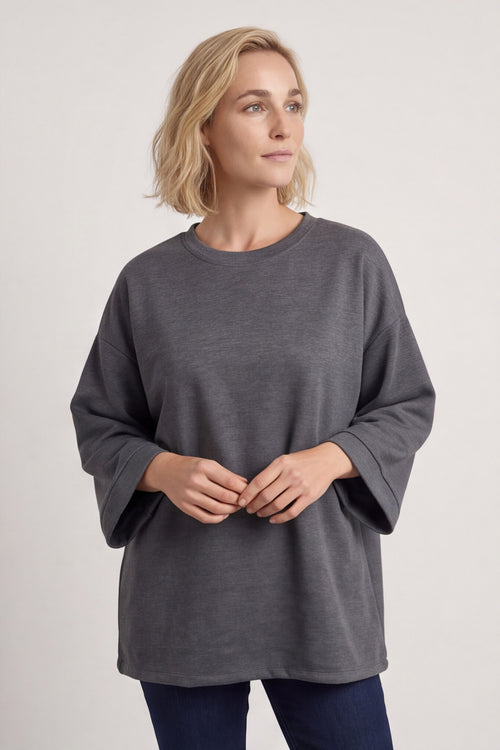 Corina Sweatshirt Marl Charcoal – image 3 of 6