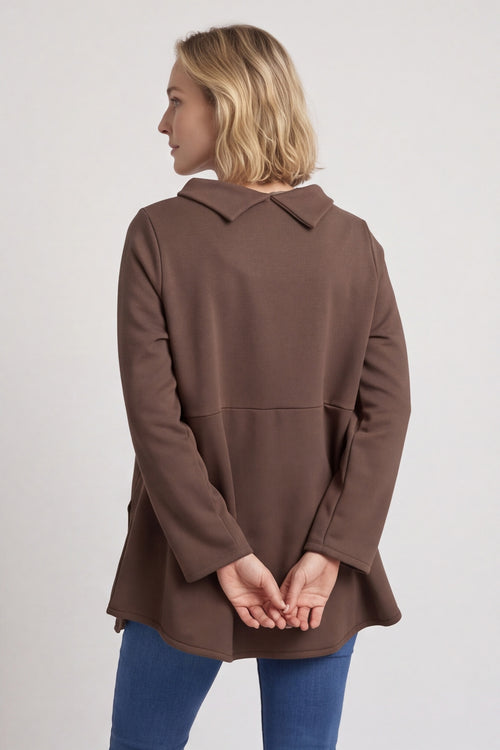 Courtney Cotton Top Cocoa – image 3 of 6