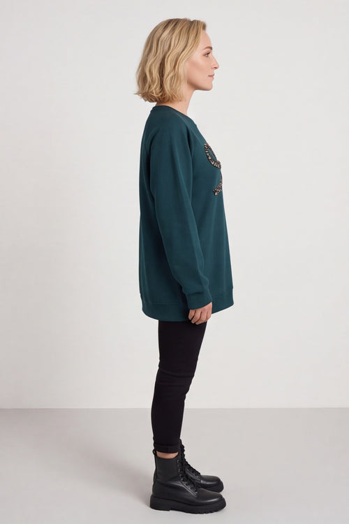 Alice Bow Sweatshirt Bottle Green – image 3 of 5