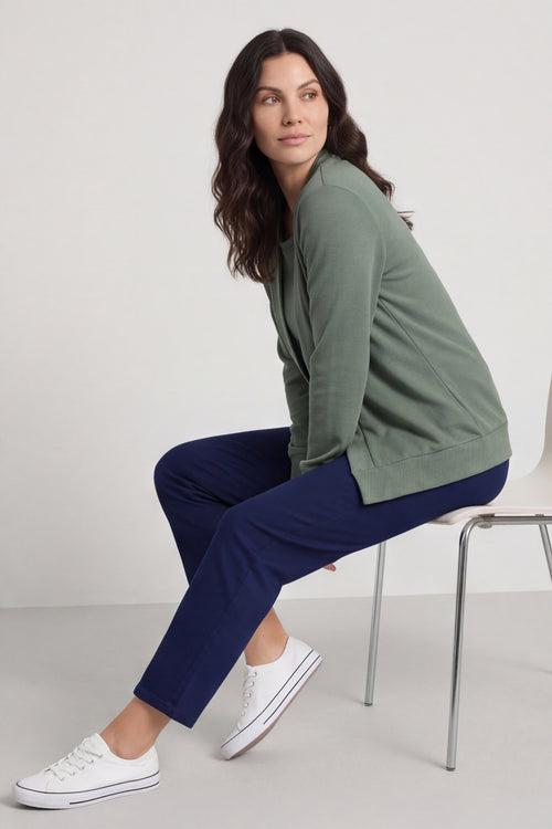 Evianna Knitted Top Khaki – image 3 of 6