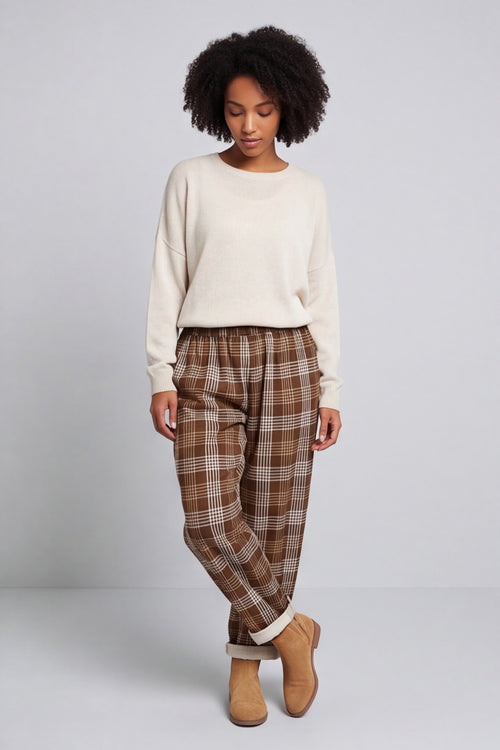 Kirri Check Trousers Cocoa – image 3 of 6