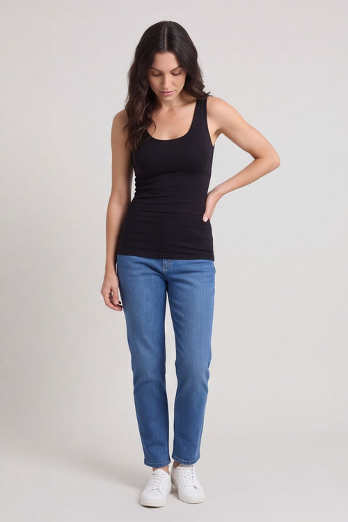 Only Basic Long Tank Top Black – image 2 of 5