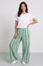Chelle Stripe Linen Trousers Green – image 3 of 5
