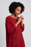 Laurie Needlecord Dress Red – image 3 of 6