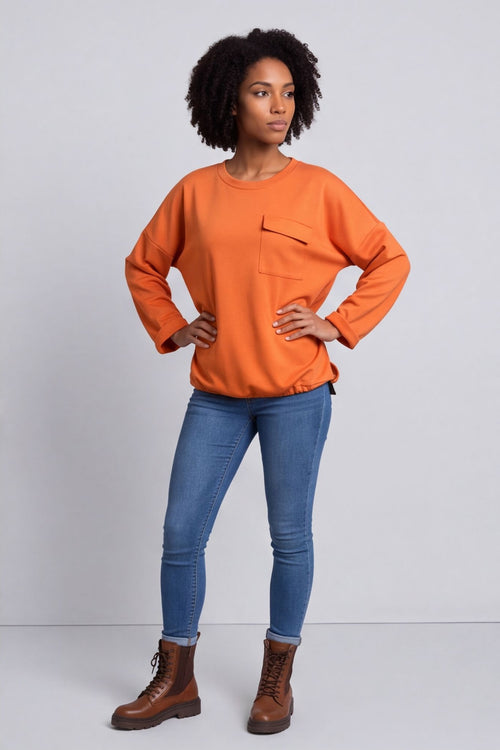 Tania Pocket Top Burnt Orange – image 3 of 6