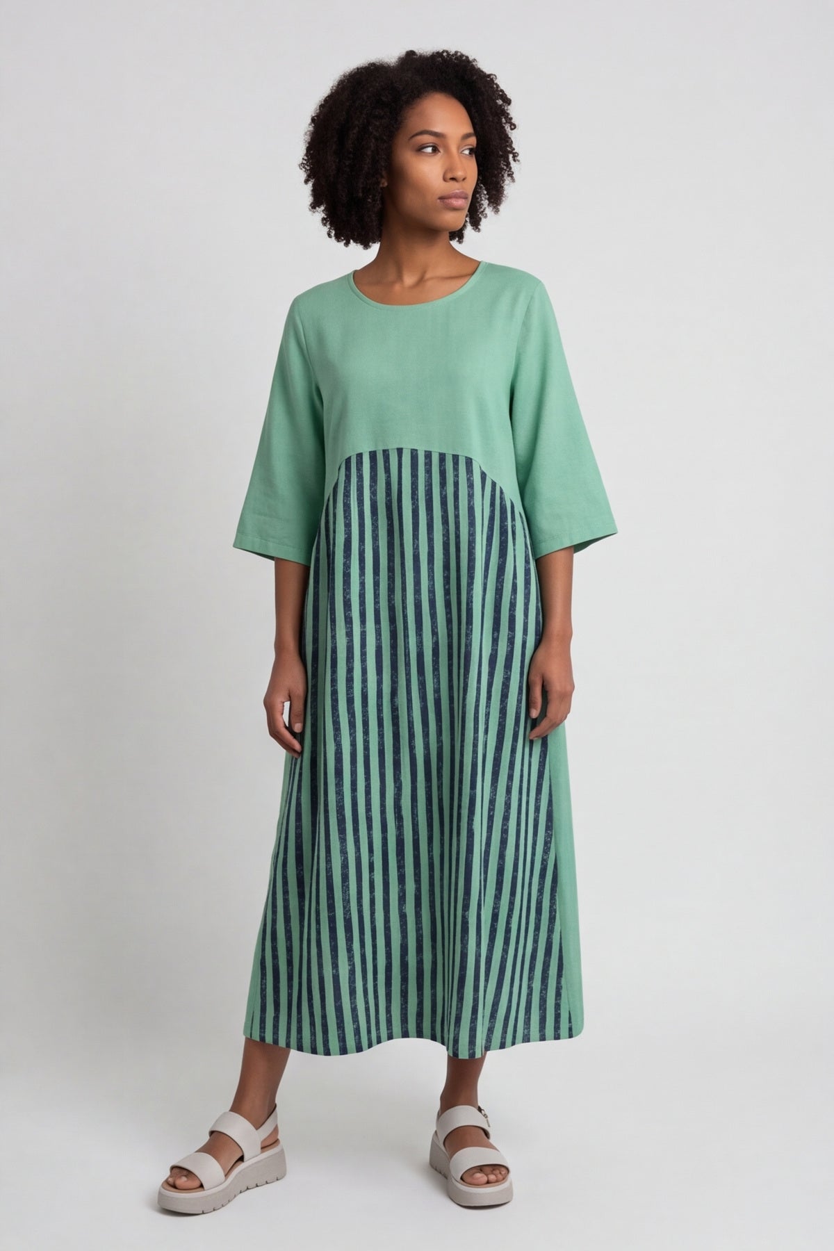 Maia Stripe Linen Dress – image 3 of 5