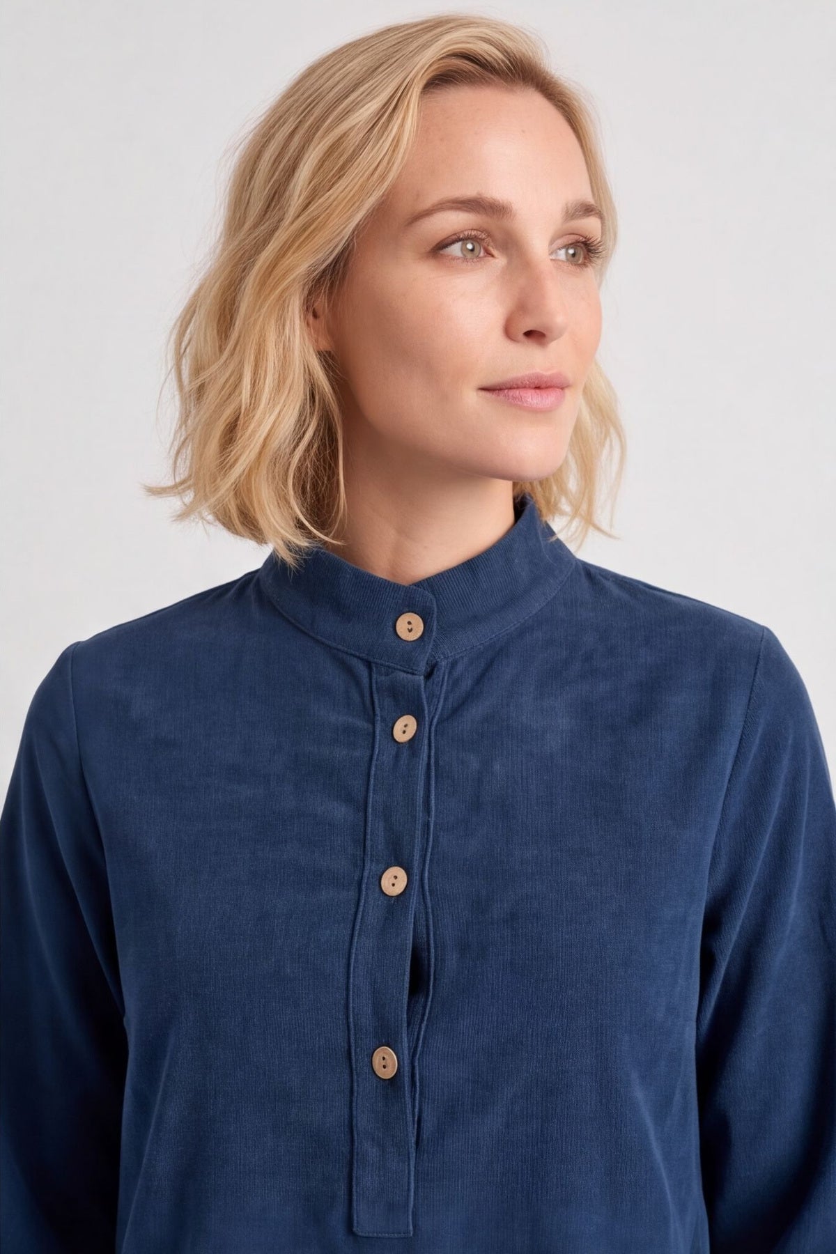 Ruby Needlecord Button Dress – image 3 of 6