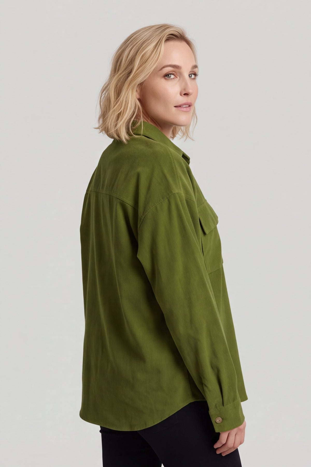 Tonya Needlecord Jacket Olive