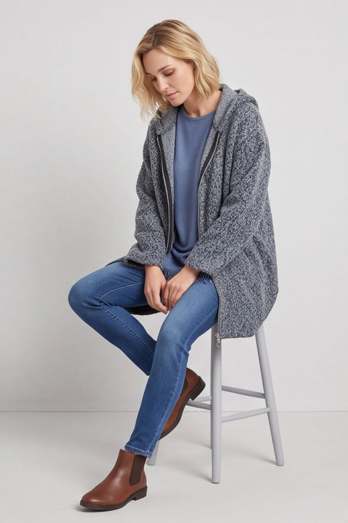 Sheila Zip Hooded Jacket Grey – image 3 of 6