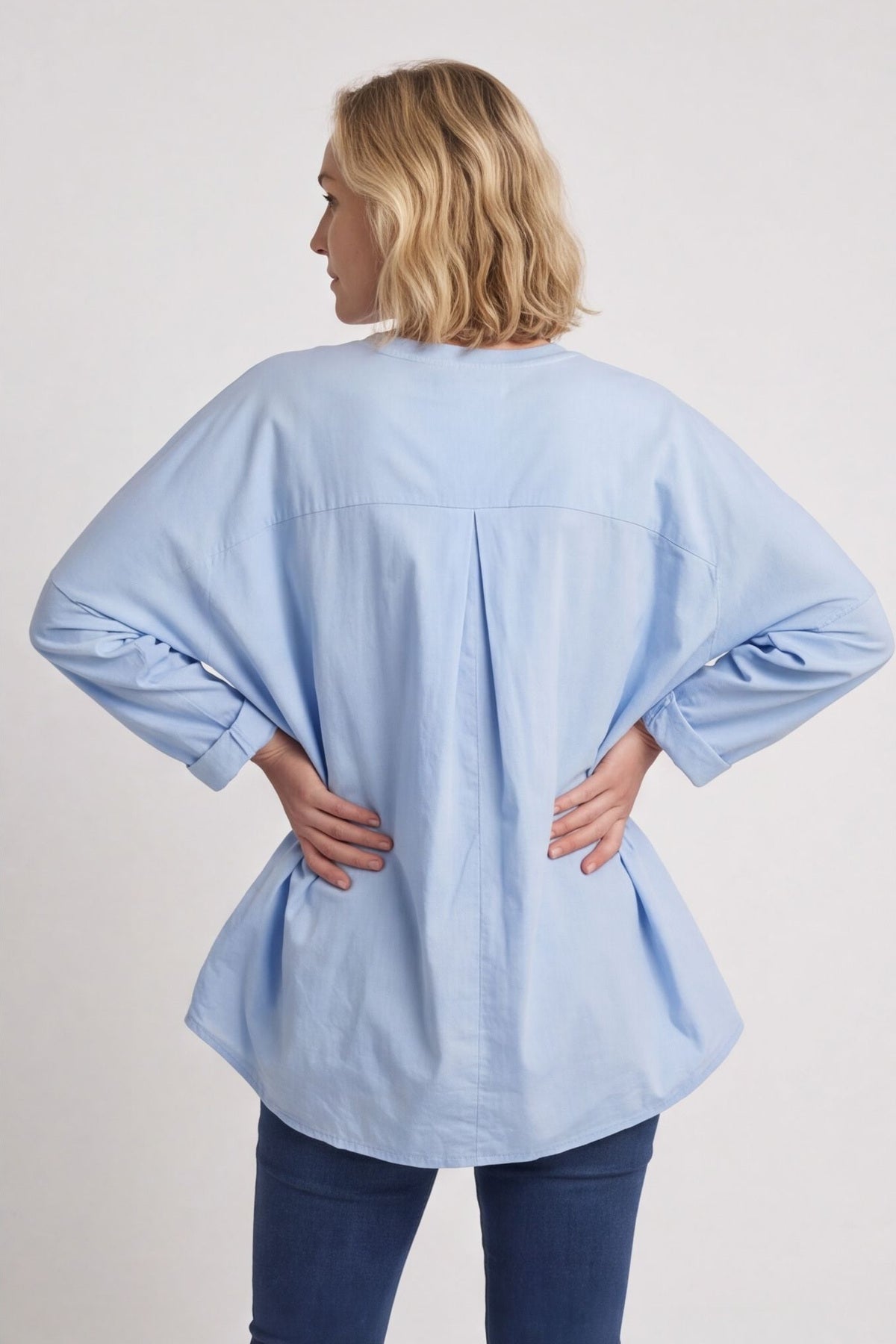 Dianne Cotton Top Light Blue – image 3 of 6