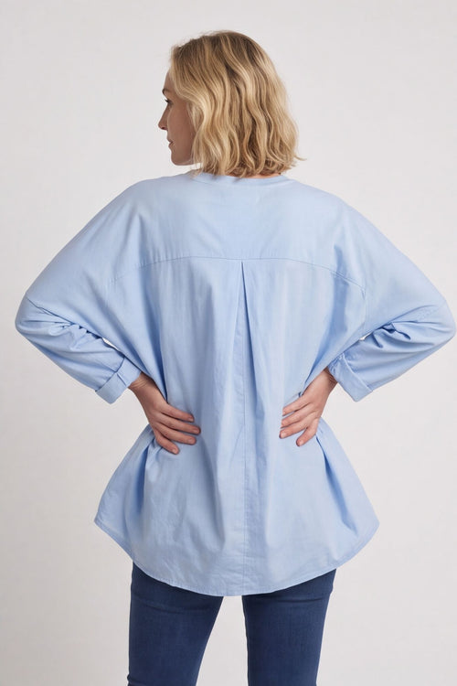 Dianne Cotton Top Light Blue – image 3 of 6