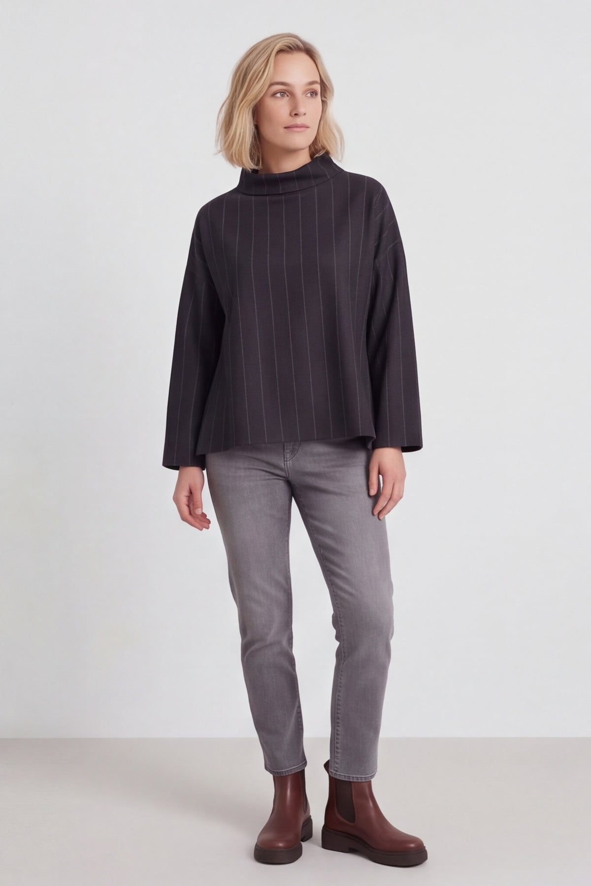 Siobhan Cowl Neck Top Black – image 3 of 6