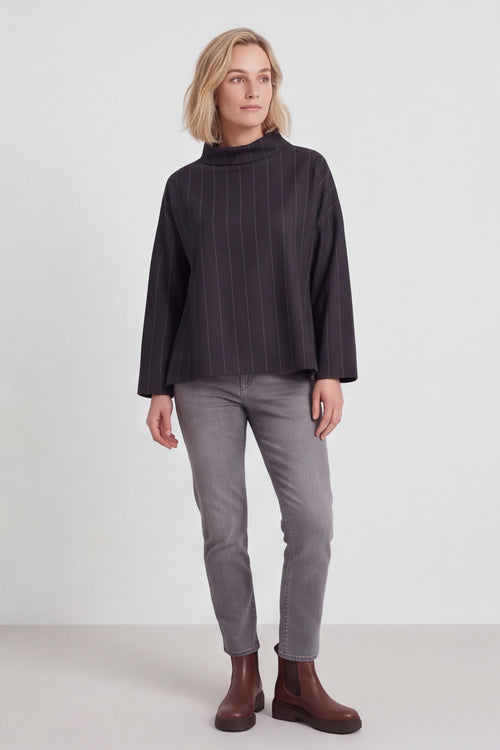 Siobhan Cowl Neck Top Black – image 3 of 6