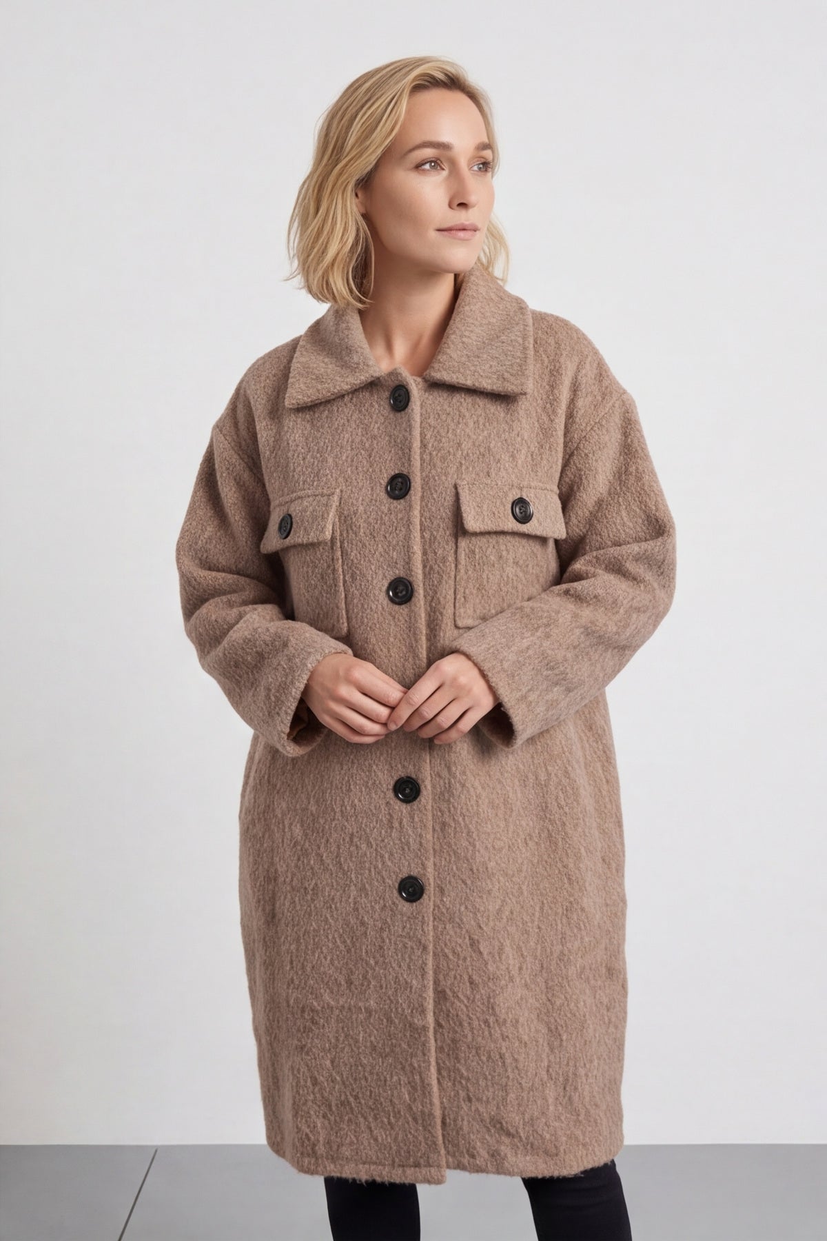Chrysanta Coat Camel – image 3 of 6