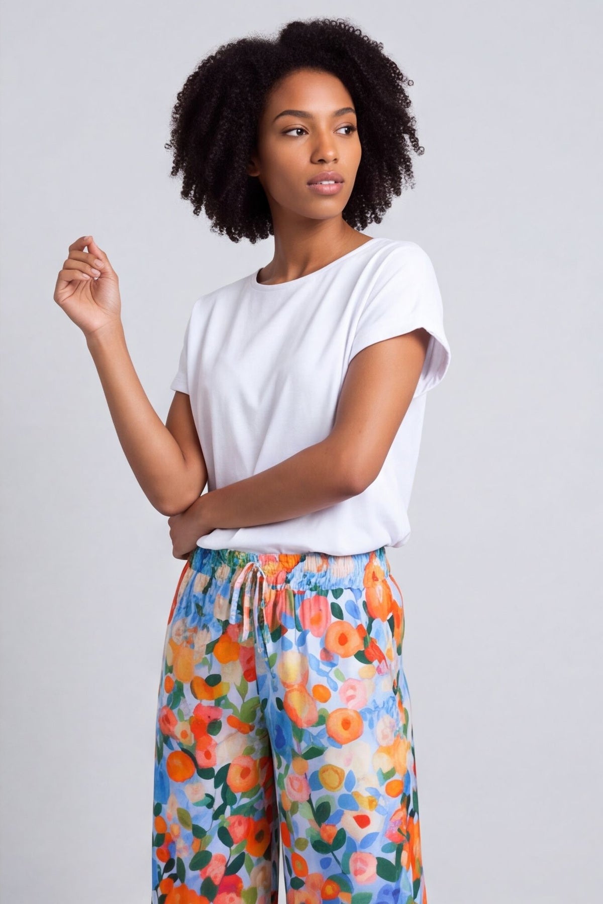 Lelia Print Trousers Light Blue – image 3 of 6