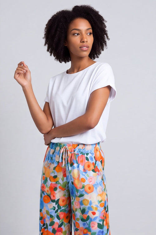Lelia Print Trousers Light Blue – image 3 of 6