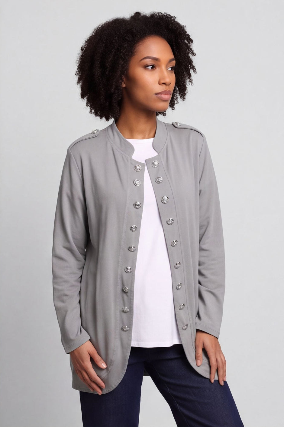 Gatwick Jersey Jacket Mid Grey – image 3 of 6
