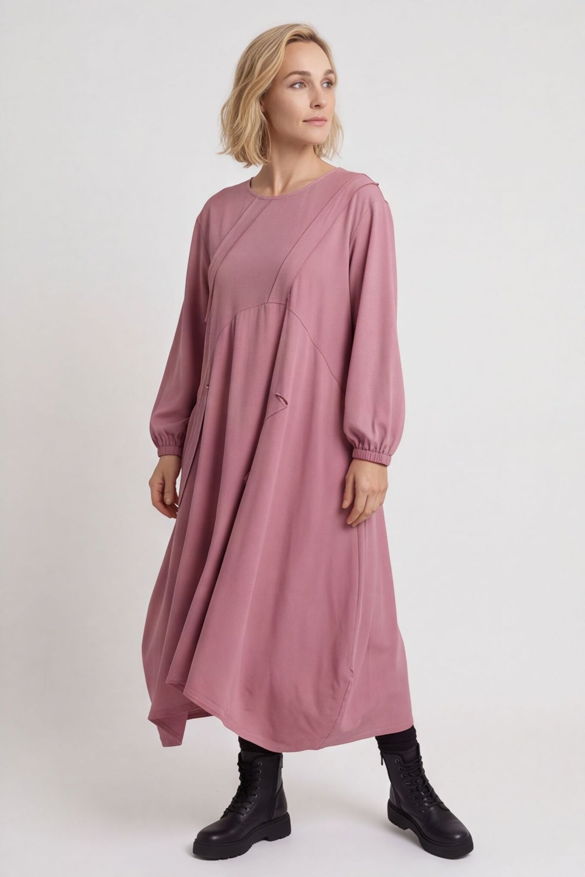 Netta Cotton Dress Grape – image 2 of 5