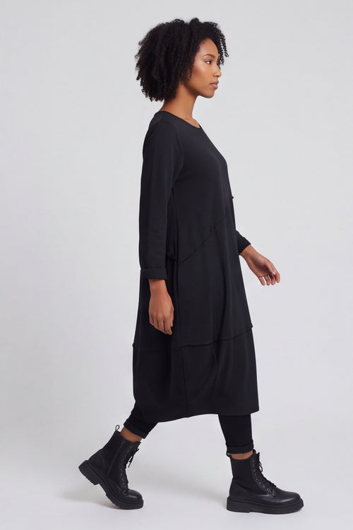Minnie Seam Detail Cotton Tunic Black – image 3 of 6